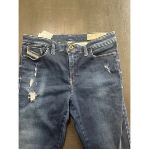 Vintage DIESEL Skinzee Super‎ Skinny Jeans Womens Size 29 Y2K Distressed